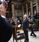 Bundespräsident Heinz Fischer nach seiner Rede zum Abschluss seiner Amtszeit.