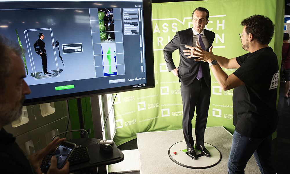 Bundeskanzler Christian Kern in 3D Scanner Bundeskanzler Christian Kern in 3D Scanner