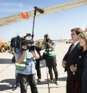 Landung des ersten österreichischen easyJet in Wien.